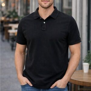 Banana Republic Men’s Black Polo Shirt – Size XL‎